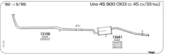 SIGAM FI174 Exhaust System